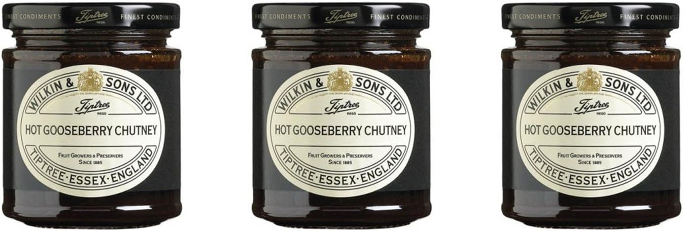 (3 Pack) - Tiptree - Hot Gooseberry Chutney | 230g | 3 Pack Bundle