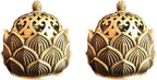 2 PCS Large Hollow Lotus Incense Burner Aromatherapy Diffuser for Home Decor Zen Meditation Spa Yoga Office Tea Room Strong Scent Dispersion
