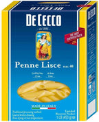 De Cecco Pasta Dececco Enriched Macaroni Penne Lisce, 1 Pound -- 12 per case.