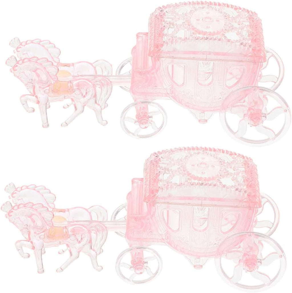 2Pcs Carriage Candy Box Elegant Packaging for Weddings Parties Special Events Decorative Candy Storage Holder for Favors and Treats