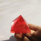 Natural Red Smelting Quartz Crystal Pyramid Gemstone Tower Decor
