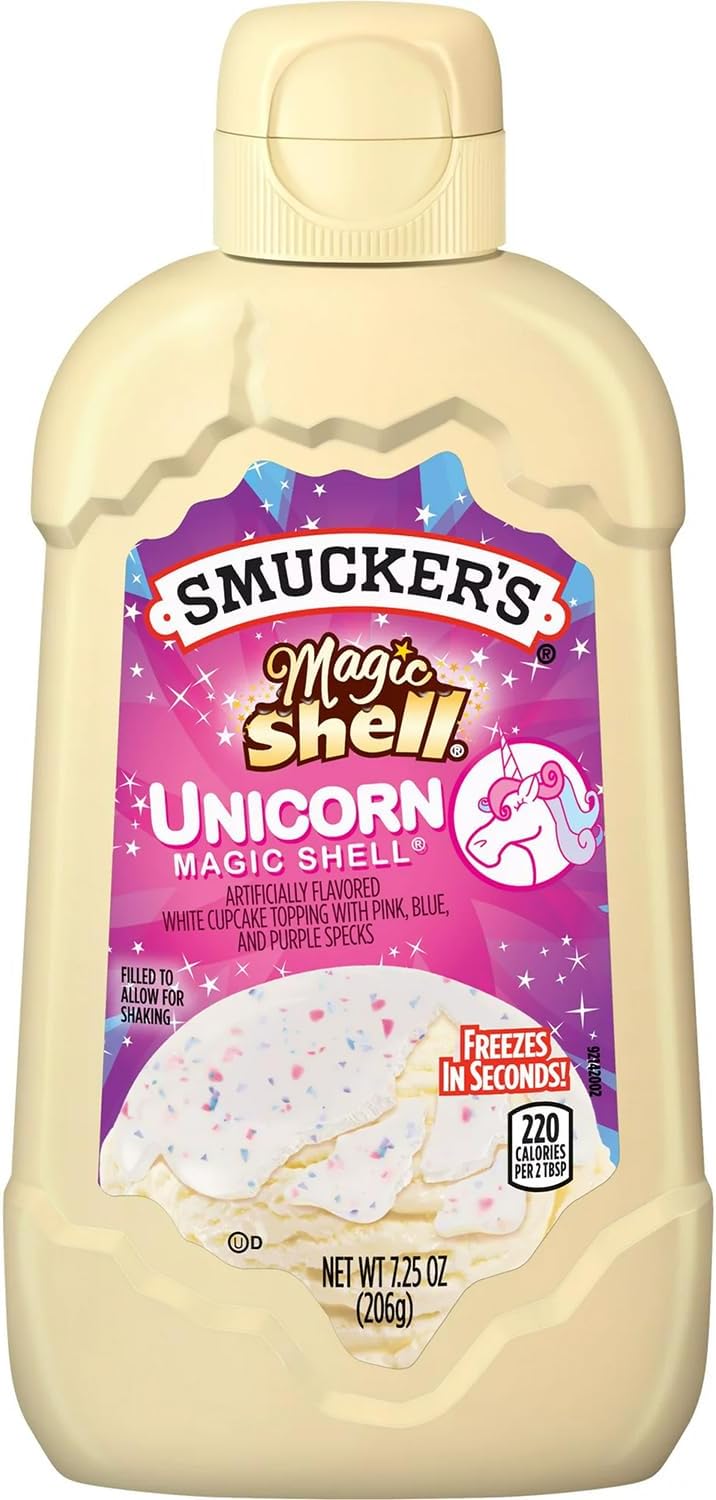 Smuckers Unicorn Magic Shell Smucker`s Topping Freezes In Seconds (1) 7.25 oz Bottle