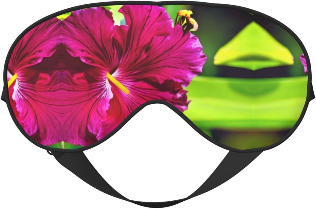 Hibiscus Flower Eye Mask for Ultimate Sleep Comfort - Adjustable, Breathable & Stylish -Perfect for Light Sensitivity, Insomnia