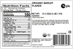 Yupik Organic Barley Flakes, 2.2 lb (35.2 oz), Non-GMO, Vegan, Kosher, Steamed, Rolled & Lightly Roasted Whole Barley Grains, Source of Fiber & Iron, Alternative to Oats, Ideal for Cooking & Baking