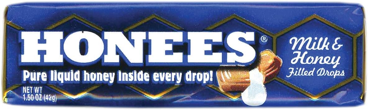 Ambrosoli Honees Milk & Honey Filled Drops, 1.50-Ounces Bars (Pack of 24), Set of 2