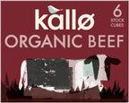 Kallo Organic Beef Stock Cubes (6x11g) - Pack of 2