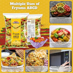 Rani Far Far / Fryums (Wheat & Tapioca Pellet) ABCD Shape 14oz (400g) ~ Vegan, Kosher, Uncooked, Used to Make Papad, Bhungra / Chip Snack