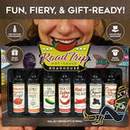Roadhouse Road Trip 7 Pack – Gourmet Hot Sauce Variety Pack with Habanero, Chipotle, Jalapeño & Ghost Pepper Flavors – Perfect Hot Sauce Gift Sets for Spicy Food Lovers