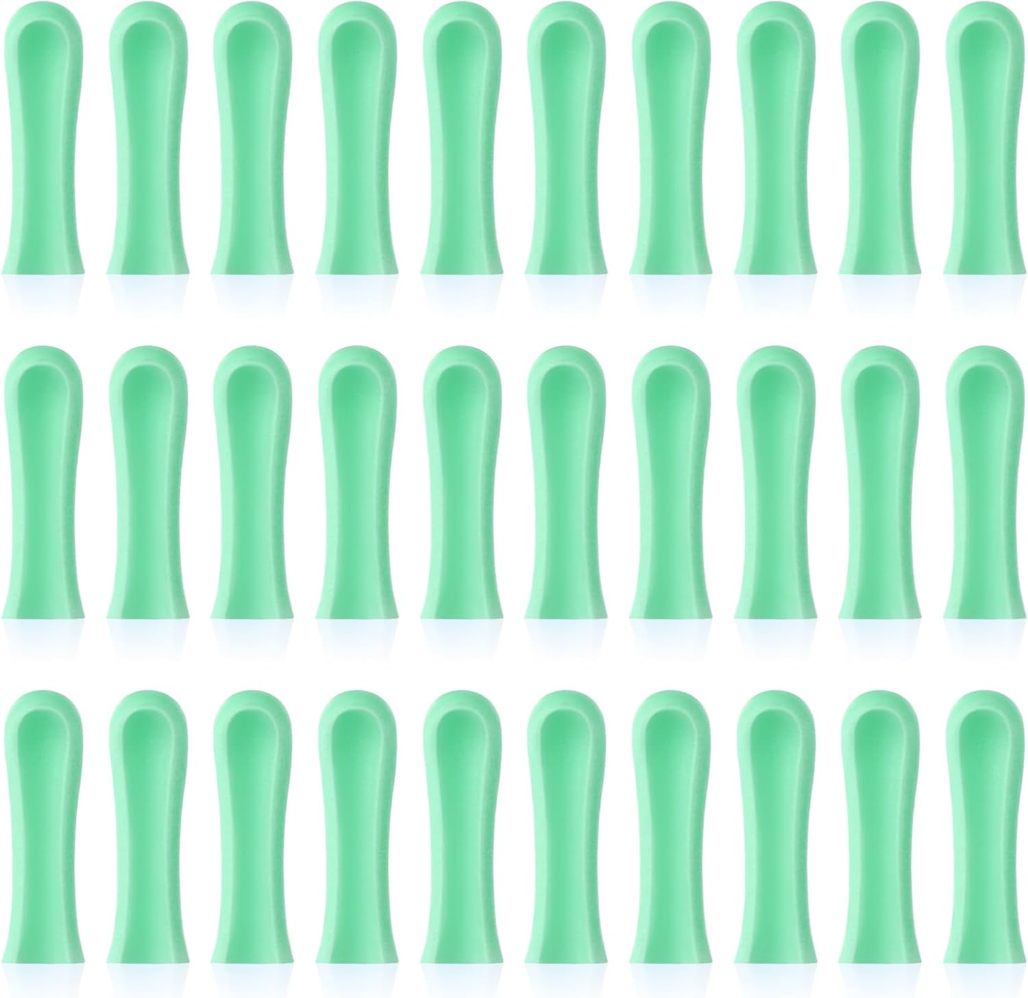 Ear Wax Removal Replacement Tips for Ear Camera 30Pcs Ear Spoon Tips for Wet/Dry Ear Ear Cleaner Tips Wax Cleaning Ear Spoons Tips Silicone Soft Cleaning Reuse Cap for Ear Wax Removal (Green)