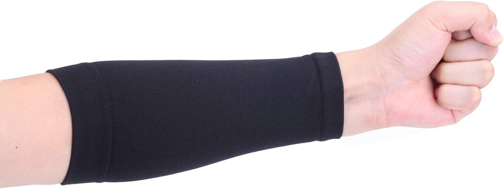 20LY 1 Pair Forearm Compression Sleeves for Men Women Tattoo Cover Up Sleeve Tattoo Aftercare Supplies (M, Black)