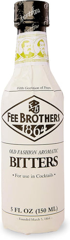 Fee Brothers Old Fashion Cocktail Bitters - Aromatic Cocktail Mixer & Concentrated Flavoring, Gluten Free, Vegan-Friendly, 5 fl oz