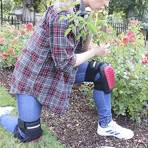 Thunderbolt Knee Pads for Women for Work for Flooring, Gardening, Cleaning, Tile Work, with Comfortable Gel Cushion and Anti-Slip Straps