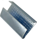 Packaging Strapping Open Serrated Seals for 5/8" Strap Width Polyester (PET) Strapping, Banding Strapping Clips Plastic Poly Strapping Metal Buckle(Pack of 100)