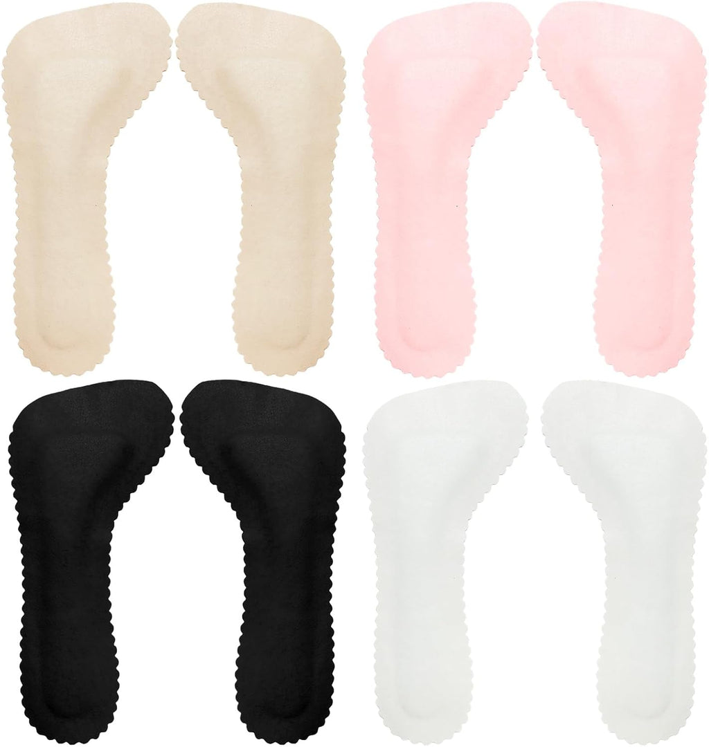 4Pairs High Heel Inserts for Women,Invisible Adhesive Cushion Insoles,Heel Cushion Inserts Liners,Sandal Insoles,Comfort Shoe Inserts Pads for Sandals Flats Pump Dress Shoes Boots (4 Colors)