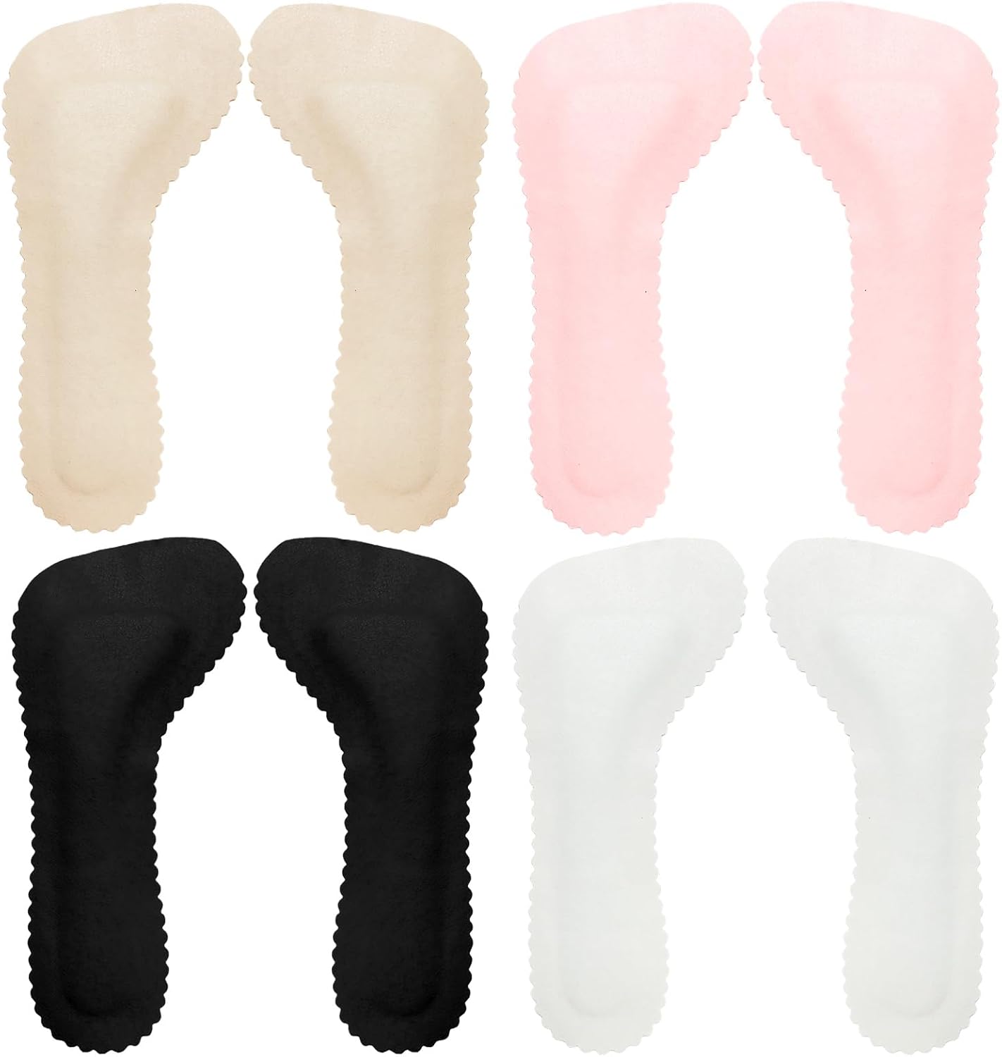 4Pairs High Heel Inserts for Women,Invisible Adhesive Cushion Insoles,Heel Cushion Inserts Liners,Sandal Insoles,Comfort Shoe Inserts Pads for Sandals Flats Pump Dress Shoes Boots (4 Colors)