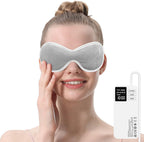Aroma Season Vibrating Heated Eye Mask for Dry Eyes, 3000mAh Cordless Warm Eye Compress for Stye, Rechargeable Electric Eye Heating Pad for MGD, Included Hygienic Eyelid Sheets