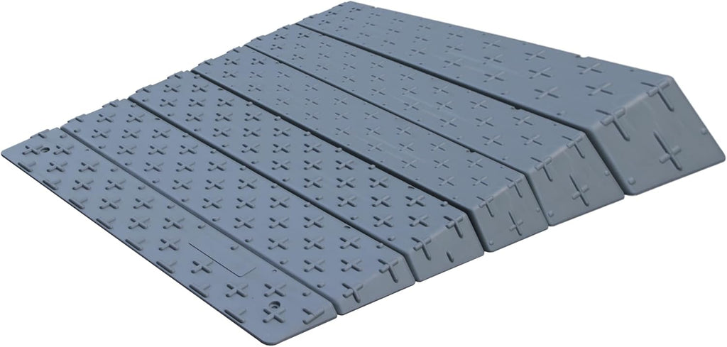 OrangeStar Portable Wheelchair Ramp, 1"/2"/3"/4"/5"/6" Rise Extensible Threshold Ramp for Wheelchair, Scooter, Home Steps, Stairs, Entry, Doorways