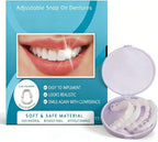 1 Pairs Veneers Snap in Teeth, Adjustable Temporary Covers Clip for Women Men