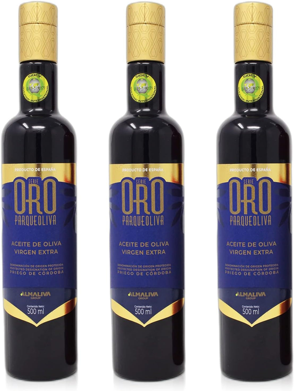 Parqueoliva Serie Oro | Award Winning Spanish Extra Virgin Olive Oil from Córdoba | 2025 Harvest | Varietal Blend | 0.5 Liter (16.9 Ounce) Dark Glass Bottle
