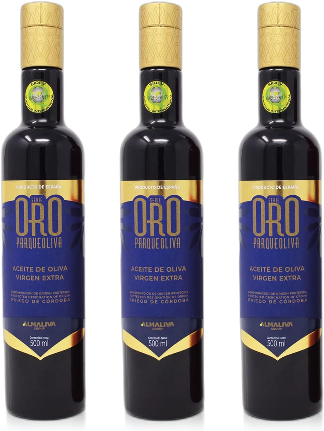 Parqueoliva Serie Oro | Award Winning Spanish Extra Virgin Olive Oil from Córdoba | 2025 Harvest | Varietal Blend | 0.5 Liter (16.9 Ounce) Dark Glass Bottle