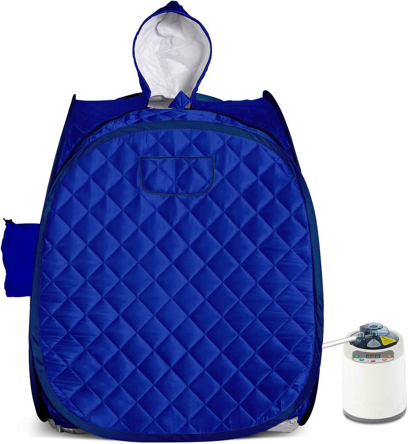 ZONEMEL Portable Steam Sauna Kit for 1 Person or 2 Person Full Body Home Sauna Spa, Leg Detox Relaxation, 2L Steam Pot, Remote Control (Blue, L 33.5”x W 32.3”x H 41.7”)