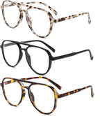 DXYXYO Retro Aviator Reading Glasses for Women, Mens Lightweight Blue Light Blocking Computer Readers