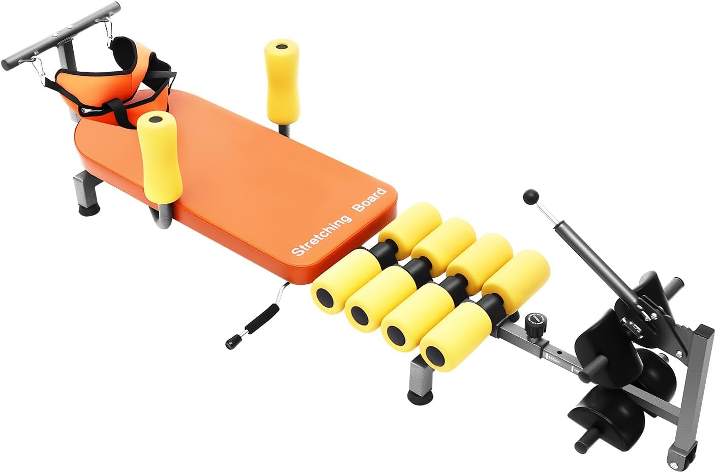 Lumbar Decompression Table with Cervical Traction Full Body Stretching Device for Neck Back Knee Hip Pain Relief Up to 264.5 lbs Weight Capacity