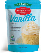 Miss Jones Baking Organic Yellow Cake and Cupcake Mix, Non-GMO, Vegan-Friendly, Moist and Fluffy: Vanilla (Pack of 1)