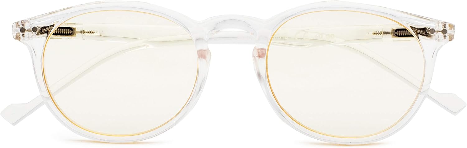 CessBlu Ladies Computer Glasses Round Oval Blue Light Filter Reading Eyeglasses Women