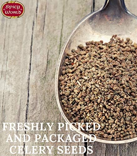 Spicy World Whole Celery Seeds 4 Pound Bulk Resealable Bag - Premium Quality, Pure Spice, Vegan, Salt Free