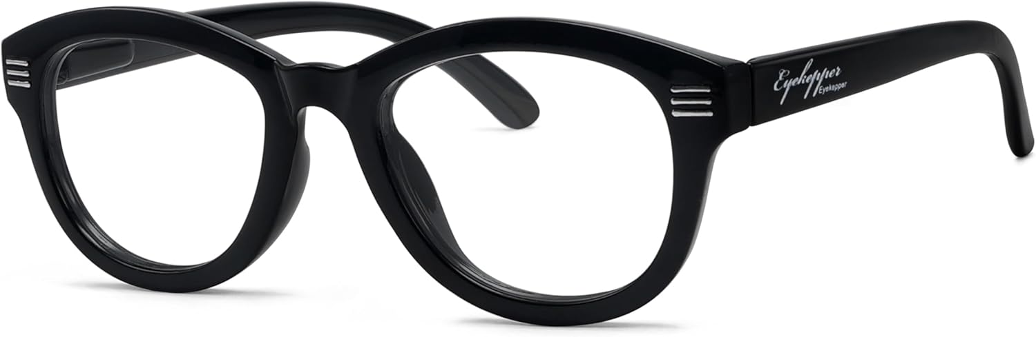 Eyekepper Cat Eye Reading Glasses for Women Oversize Ladies Readers - Black +2.50