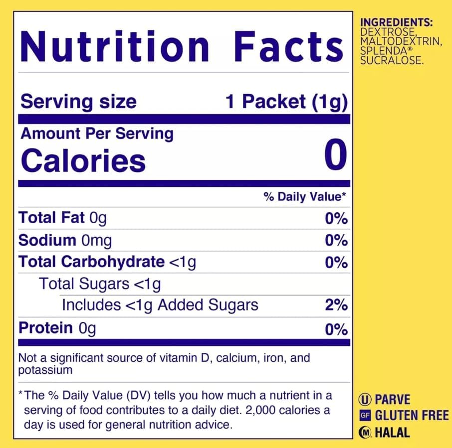 Zero Calorie Sweetener Packets, 1000 ct