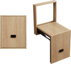 Wall Mounted Folding Chair, Invisible Shoe-Changing Stool Wood Entryway Foldable Seating Stool, Fold Down and Up Shoe Bench on The Wall, Space Saving Bathroom Seating