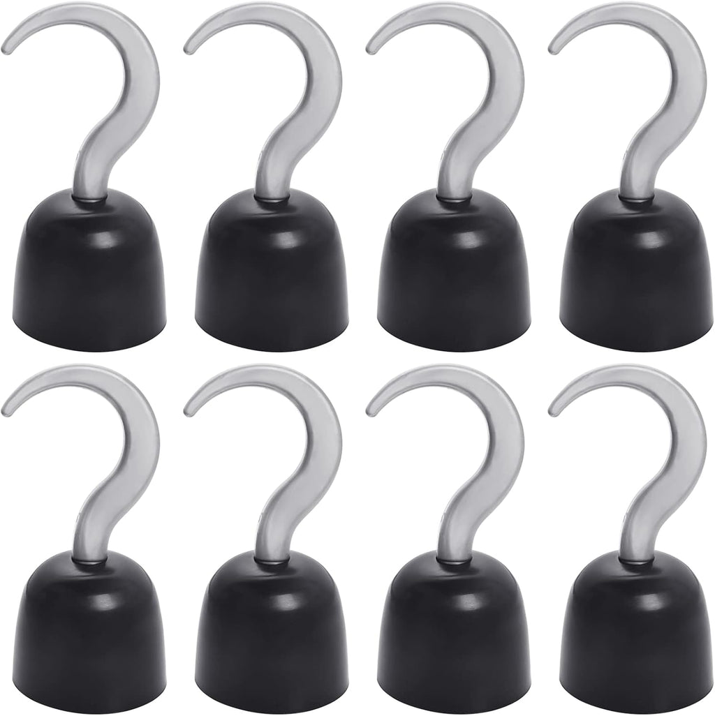 Tongcloud 8pcs Pirate Hooks Captain Costume Hook Hand Plastic Hook Pirate Costume Accessory for Halloween Christmas Cosplay Party