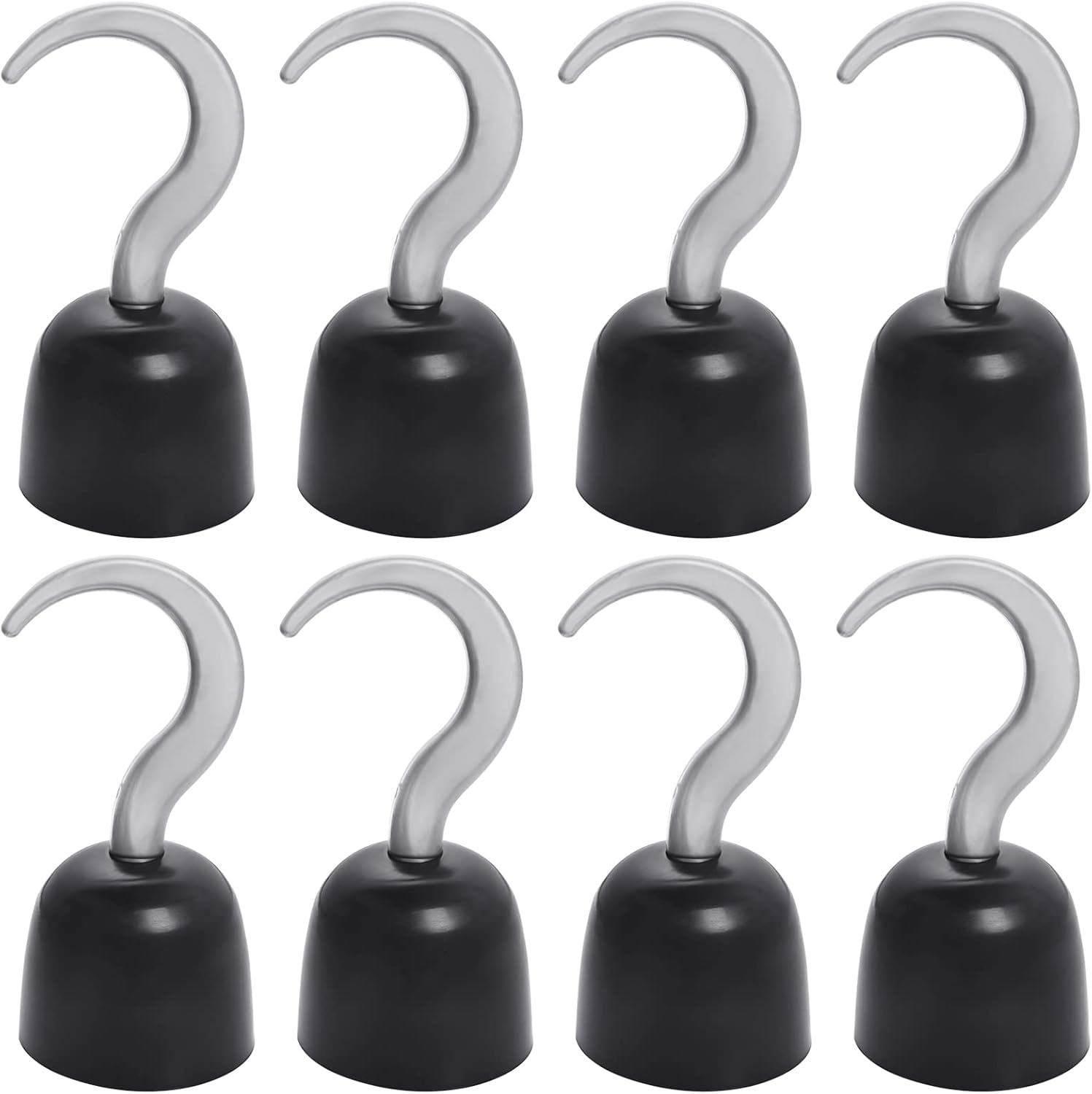 Tongcloud 8pcs Pirate Hooks Captain Costume Hook Hand Plastic Hook Pirate Costume Accessory for Halloween Christmas Cosplay Party