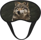 Gray Wolf Sleep Mask for Side Sleeper, Blackout Sleep Eye Mask Comfortable Blindfold Eyeshade Soft Breathable Sleeping Mask with Elastic Strap Silk Eye Covers for Travel