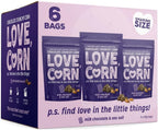 LOVE CORN: Milk Chocolate & Sea Salt | Chocolate Crunchy Corn - Delicious - Gluten-Free - Box of 6 bags, 90g each