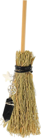 Gadpiparty Mini Broom Ornament 1pc Broom Pendant Crystal The Witch Car Miniature Broom Decor