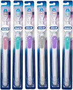Oral-B Gum Care Extra Soft Toothbrush for Sensitive Teeth and Gums, Compact Small Head, (Colors Vary) - Pack of 6
