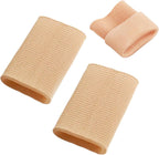 Ankle Gel Sleeves with Cushion Support Elastic Sleeves for Ice Skating, Hockey, Hiking Nude Color Non-Slip 1 Pair