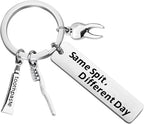 xyqcy Dentists Keychain Gift for Men Women Same Spit Different Day Dental Hygienist Dental Assistant Dentist Office Orthodontist Gifts Dental Student Graduation Dentist Retirement Birthday Jewerly