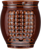 FRCOLOR Ceramic Moxibustion Jar and Portable Scraping Cup 3.93X2.83X2.83In Moxa Burner for Alternative Medicine Acupuncture Therapy at Home
