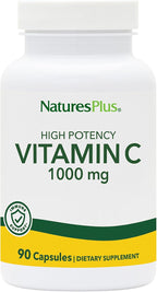 NaturesPlus Vitamin C 1000 mg - 90 Capsules - Supports Immune Health, Energy & Antioxidant Protection - Vegetarian, Gluten Free - 90 Servings