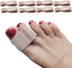Lengthened Broken Toe Wraps for Your Big Toes, 8 Pcs/Pack Fabric Toe Splint Toe Cushioned Bandages Finger Protectors Straightener Hammer Toe Separators