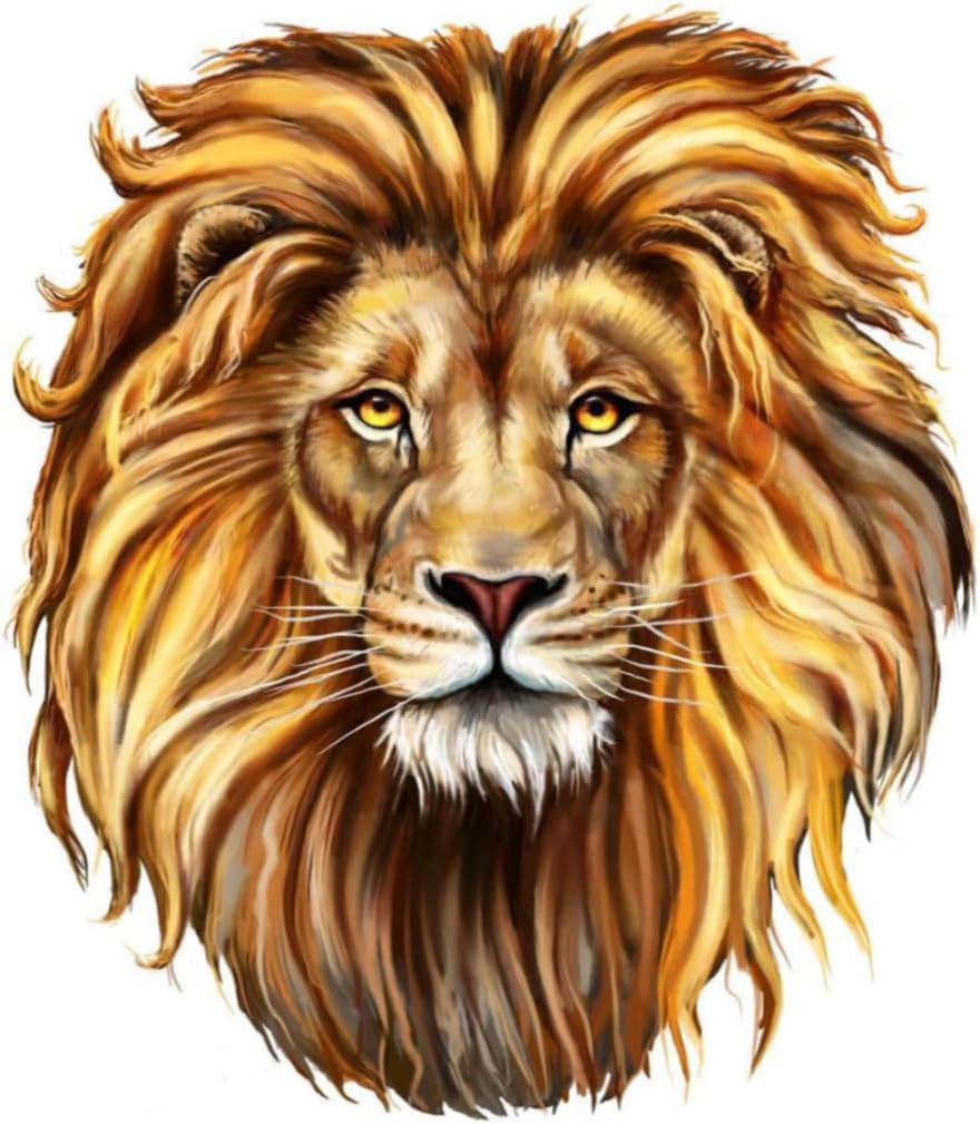 Lion with a Full Mane Edible Cake Topper- 8" Round
