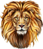 Lion with a Full Mane Edible Cake Topper- 8" Round