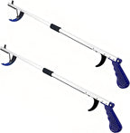 Blue Jay 32 Inch Foldable Reacher Grabber Tool for Elderly, Lightweight Long Arm Trash Picker with Magnetic Tip & Ergonomic Soft Grip (2 Count (Pack of 1)