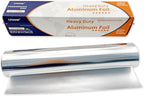 Heavy Duty Aluminum Foil Roll for BBQ & Grilling, 20 Micron Thick, 12" x 200', Non-Stick & Heat Resistant for Cooking, Baking & Roasting