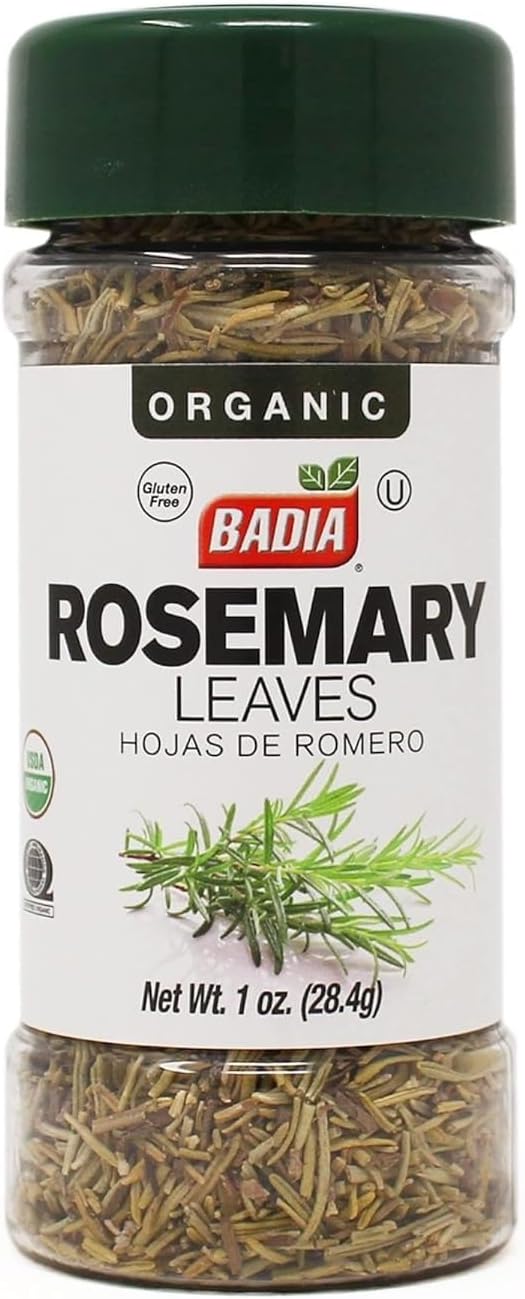 Badia Organic Rosemary Leaves, 1 oz - Dried Rosemary Herb, Earthy & Aromatic, Gluten Free