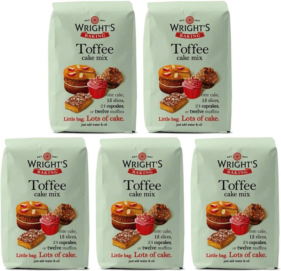 Wright's Baking Toffee Cake Mix 500g (Pack of 5)